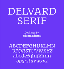 Przykładowa czcionka Delvard Serif #1